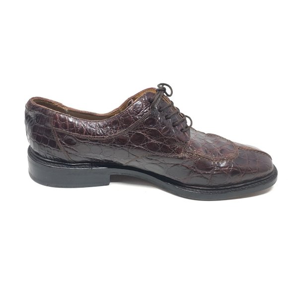 Mezlan Platinum Oxfords Shoe Size 8 Full Crocodile main image 7